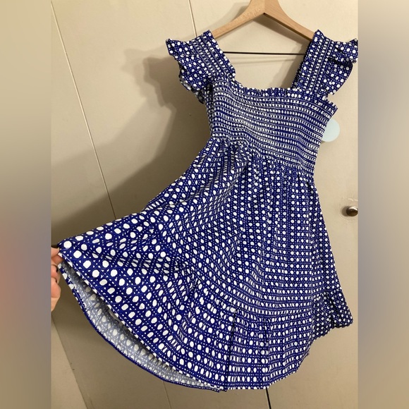 Hill House The Elizabeth Nap Dress in Blue Basketweave/Size M - Picture 9 of 16